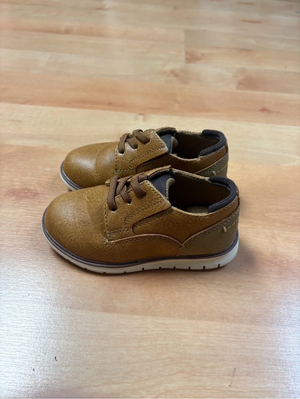 Mix No. 6 Lil Bob Toddler Dress Shoes Brown Faux Leather Oxfords Size 8